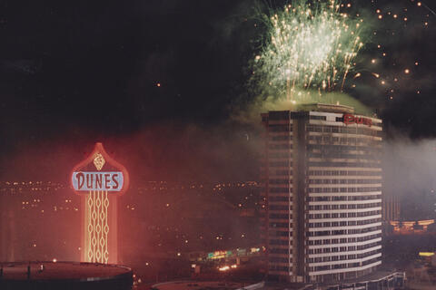 The demolition of the Dunes casino
