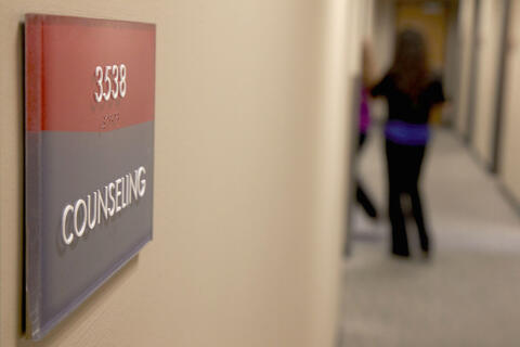 hallway sign for counseling