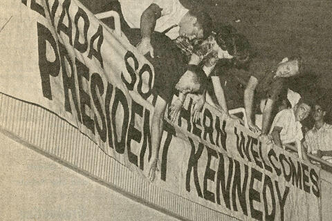 Student body welcomes the president to Las Vegas