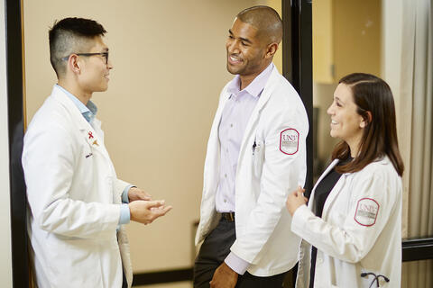 Medical students talking