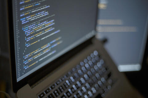 code on computer screen