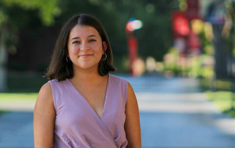 woman posing outdoors