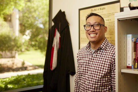 portrait of man in his office