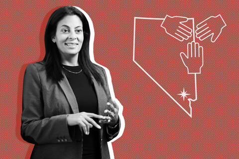 photo illustration featured woman speaking