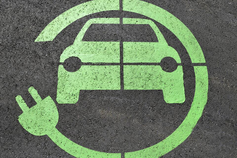 image of EV charging station parking space