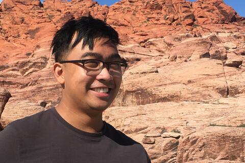Jeremy Batu smiles at Red Rock