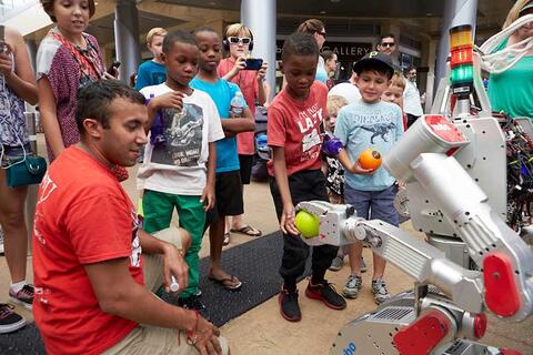 UNLV's Metal Rebel makes an appearance at the Summerlin Festival of Art at the Downtown Summerlin Mall