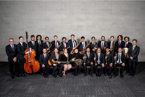 group photo of seated jazz ensemble