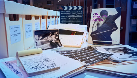 A selection of items from the Shar Rednour and Jackie Strano Papers on S.I.R. Productions in UNLV's Special Collections &amp; Archives. (Photo by Aaron Mayes/UNLV Special Collections &amp; Archives)