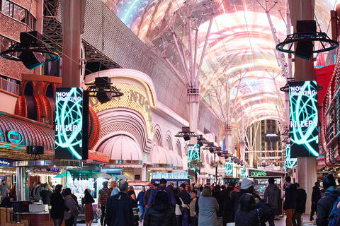 View of downtown fremont in Las Vegas