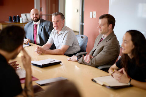 A group of people at a table