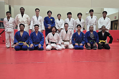 Group photo of students in the UNLV Judo team