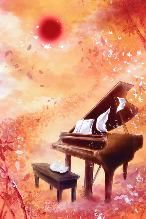 Artist Rose Jiang's depiction of "ganbatte" the Japanese word that loosely translates to good luck