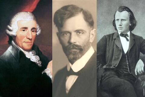 collage of three musical composers