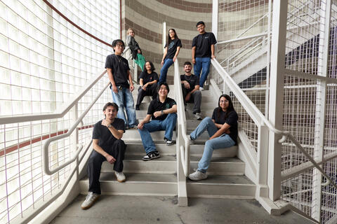 cybersecurity team members on stairway