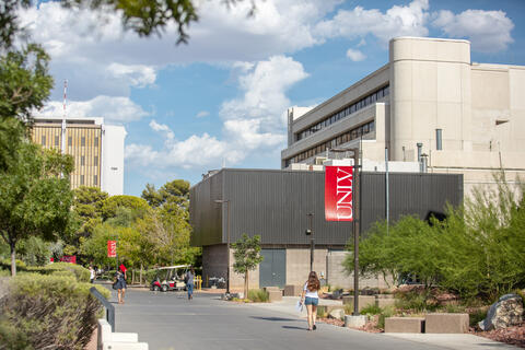 view of UNLV campus facing east