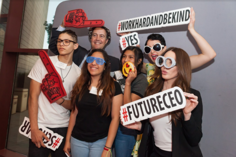 Students posing
