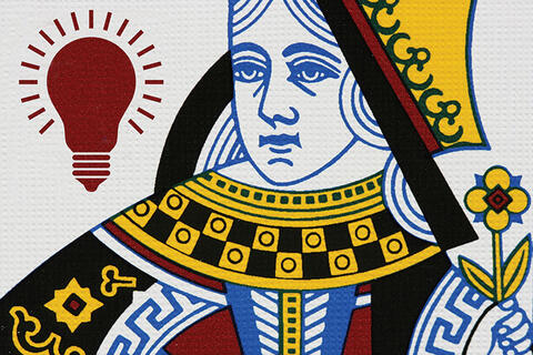 Photo of queen playing card