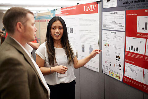 Student presents their research