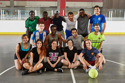 Group photo of a soccer team
