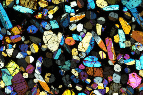 Slide of a Martian meteorite