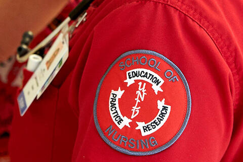 shirt with UNLV School of Nursing patch