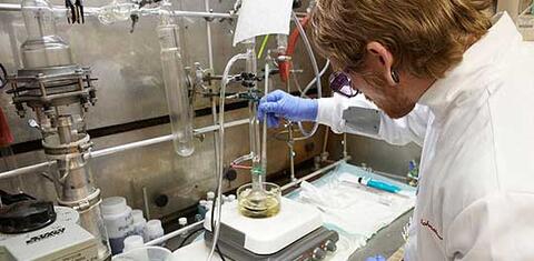 Person working in a lab