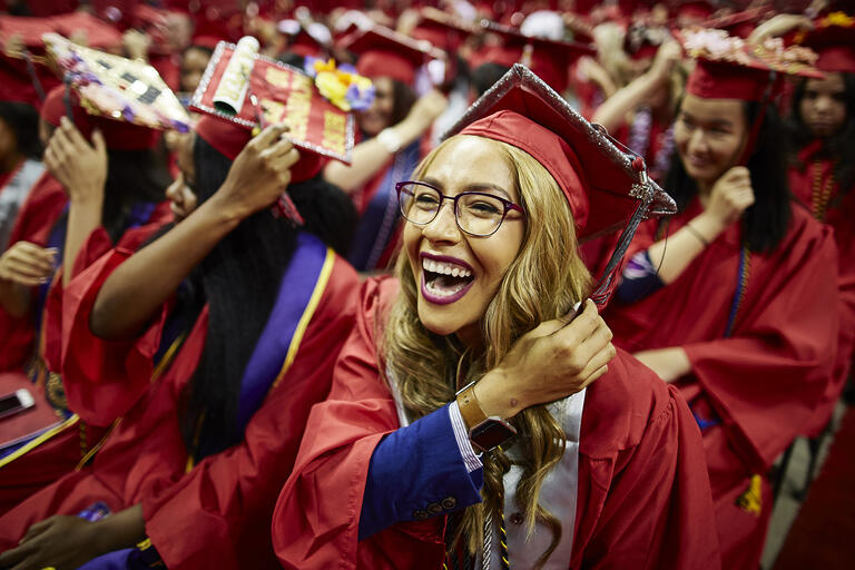 Students turn their tassles at commencement