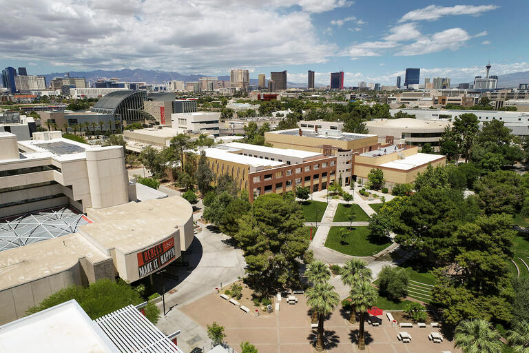 UNLV campus with city in background