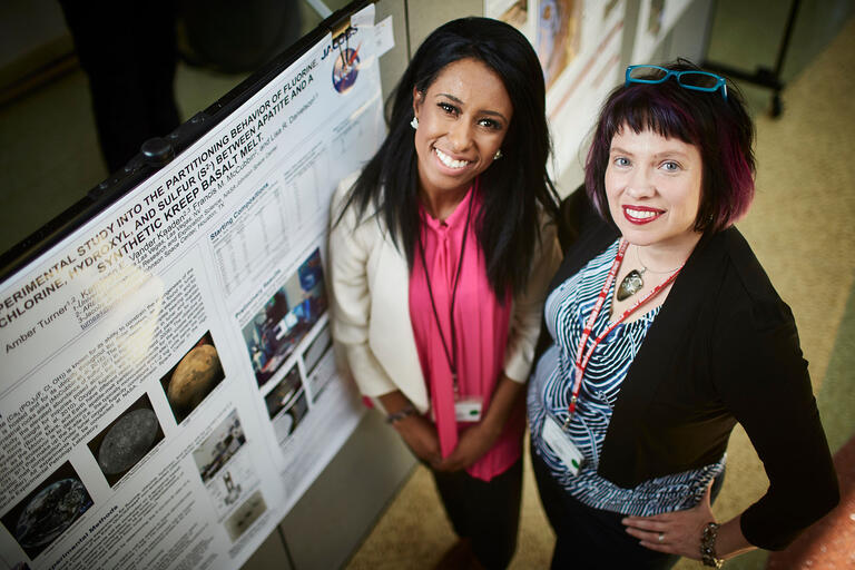 senior Amber Turner and alumna Lisa Danielson