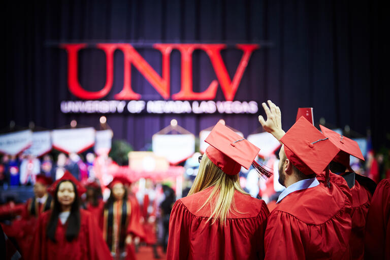 UNLV students at commencement
