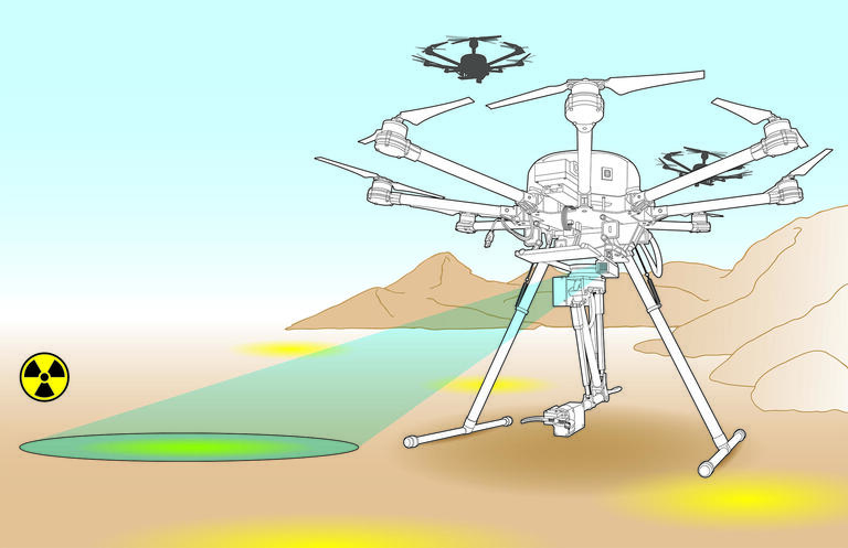 An illustration of a drone