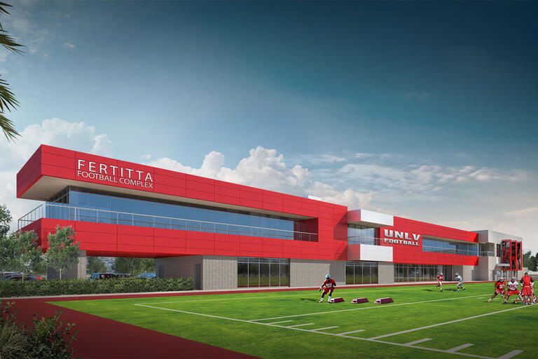 Rendering of the Fertitta Football Complex