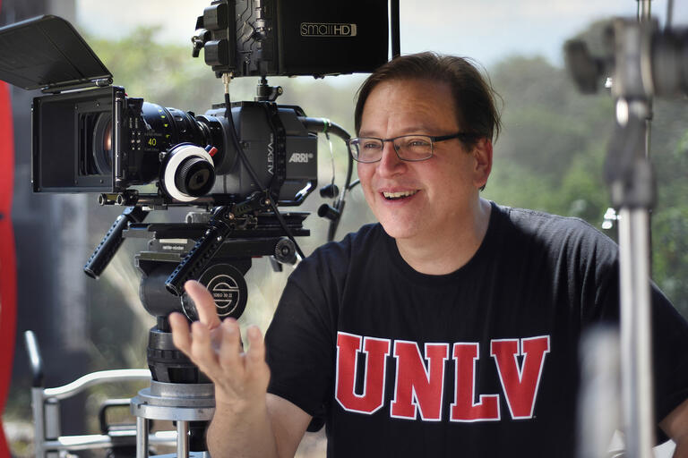 Portrait of Francisco Menendez artistic director of UNLV's film department