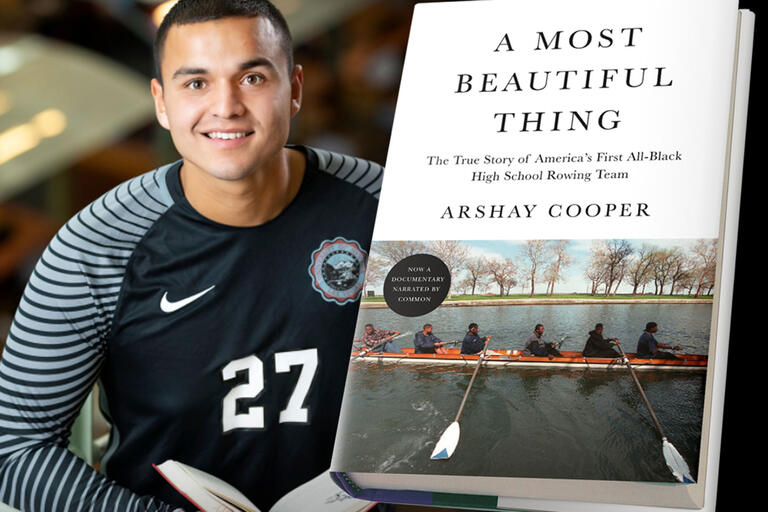 student-athlete and book "A Most Beautiful Thing"