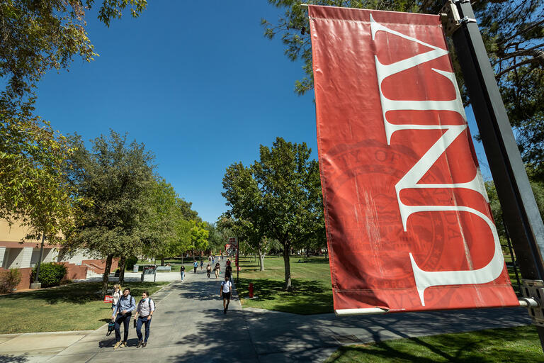 unlv banner on campus