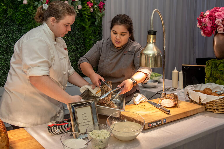 Caterers at work