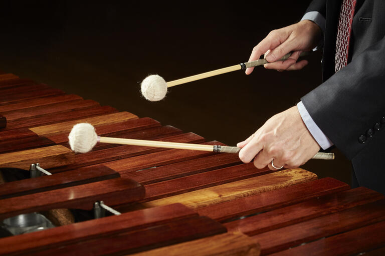 detail shot of marimba
