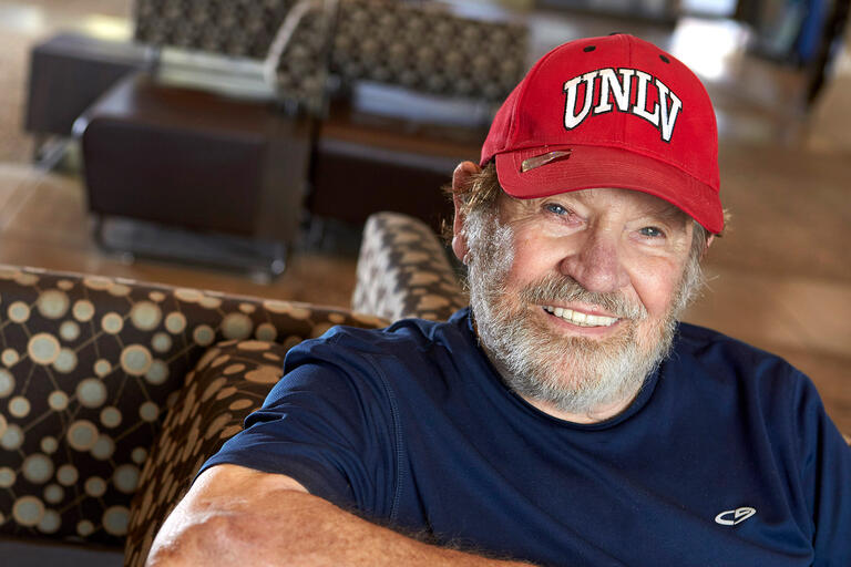 J.J. Brennan in a UNLV cap