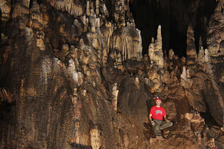 Matthew Lachniet studies stalagmites