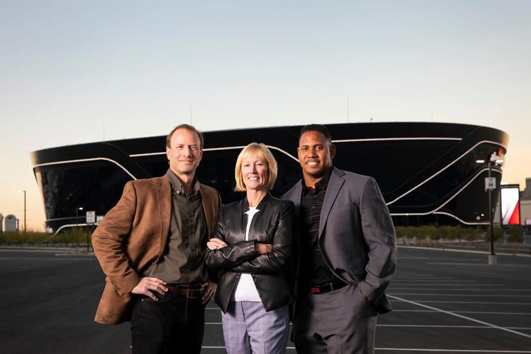 John Mercer, Nancy Lough and Jay Vickers are co-directors of the Sports Research and Innovation Initiative, a program that centralizes sports research on campus and is making inroads into the Las Vegas sports community.