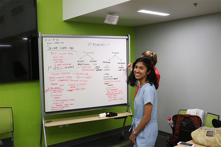The UNLV School of Medicine Charter Class during EMT training