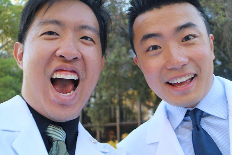 Alex Ma and William Fang at the White Coat Ceremony