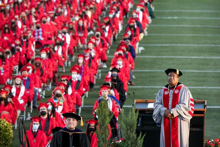 UNLV President Keith E. Whitfield at commencement