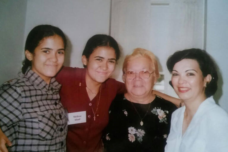 family photo of four women