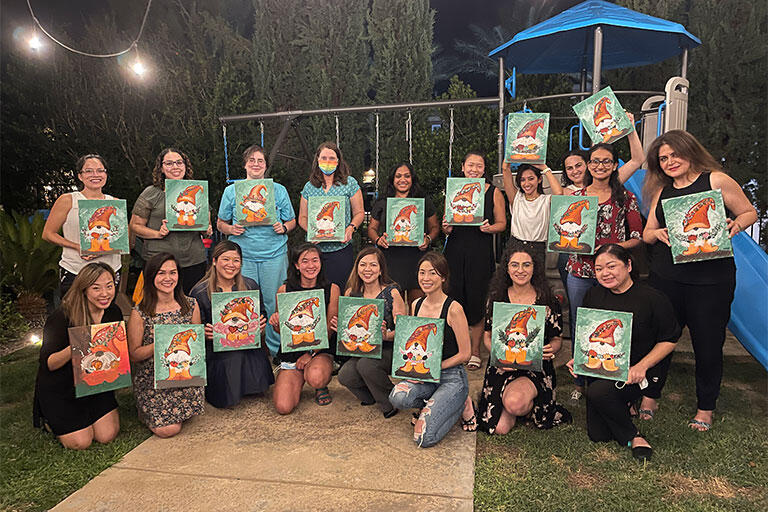 Celebrating women in medicine with an evening of painting.