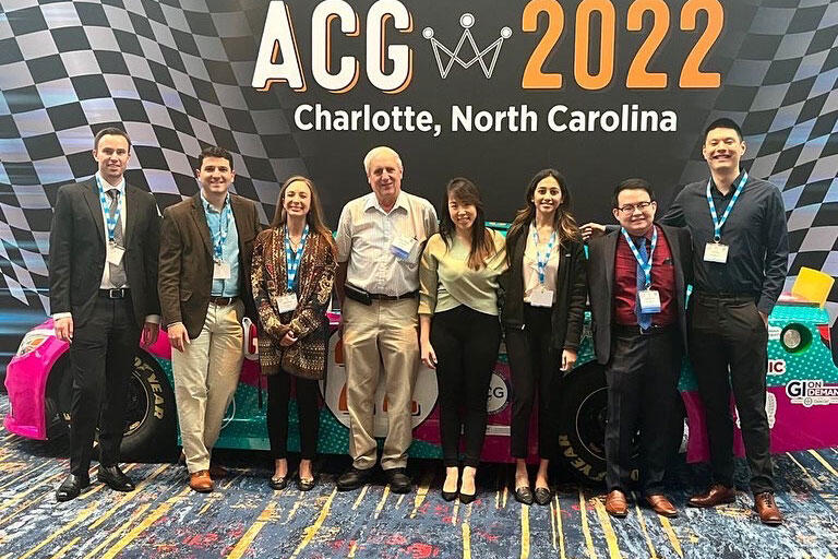 Residents after presenting at the 2022 American College of Gastroenterology 2022 Annual Scientific Meeting.