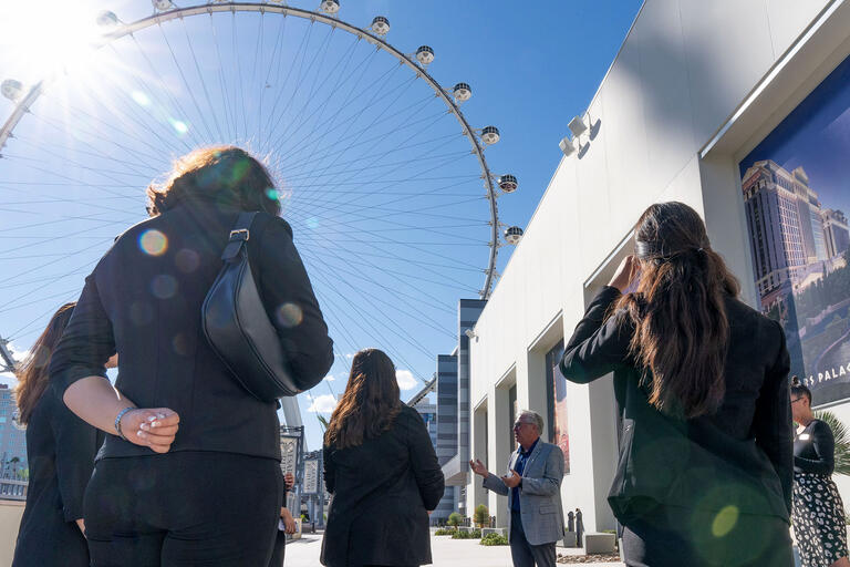 Students tour Las Vegas attraction for events management course