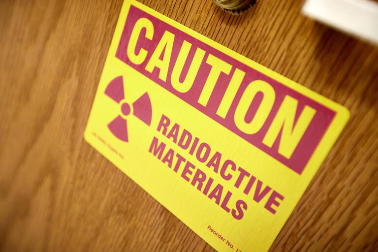 radiological safety warning sign