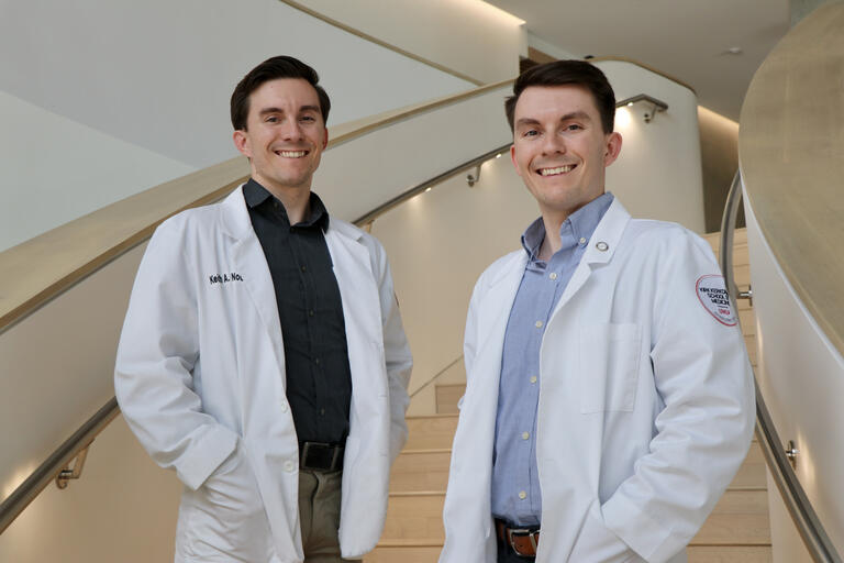 Keith (left) and Kevin Noorda (right), third-year medical students.